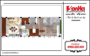 5 Mặt bằng công năng tầng 2 khách sạn tân cổ điển 8 tầng tại nam định sh ks 0061