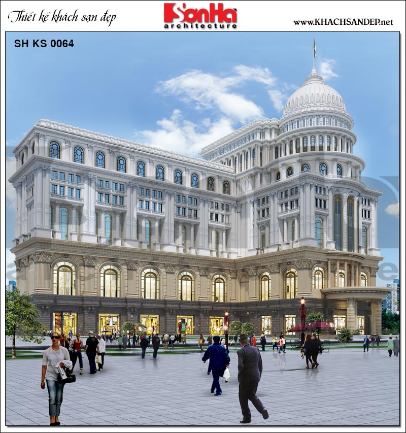 Dự án thiết kế trung tâm phức hợp thương mại, khách sạn 5 sao phong cách tân cổ điển cao cấp tại Đồng Tháp 