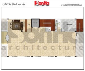 5 Mặt bằng công năng tầng 1 khách sạn mini tại phú thọ sh ks 0065