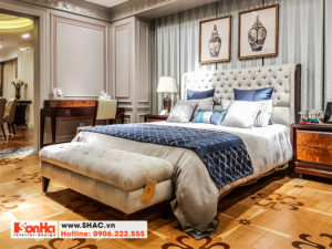 9 Bộ giường ngủ bọc da tân cổ điển đẹp