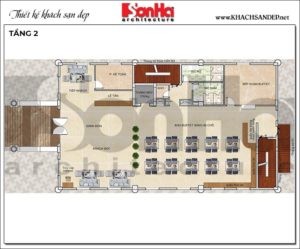 3 Bản vẽ tầng 2 khách sạn tân cổ điển 3 sao tại sơn la sh ks 0082