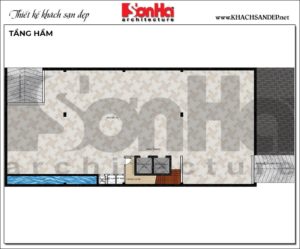 4 Mặt bằng tầng hầm khách sạn tân cổ điển đẹp tại hà nội sh ks 0078