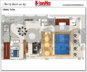6 Mặt bằng tầng tum khách sạn tân cổ điển 5 tầng tại phú quốc sh ks 0081