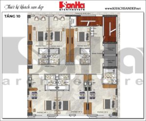 7 Bản vẽ tầng 10 khách sạn tân cổ điển 3 sao tại lạng sơn sh ks 0083