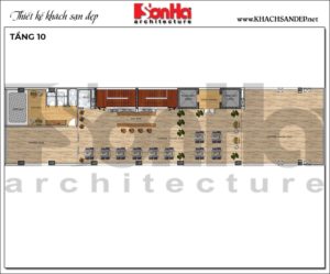 9 Bản vẽ tầng 10 khách sạn hiện đại mặt tiền 9m tại hải phòng sh ks 0080