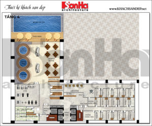 7 Mặt bằng tầng 4 khách sạn tân cổ điển 5 sao tại nghệ an sh ks 0086
