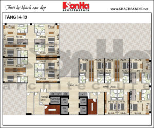 9 Mặt bằng tầng 15 đến 19 khách sạn tân cổ điển có hồ bơi tại nghệ an sh ks 0086